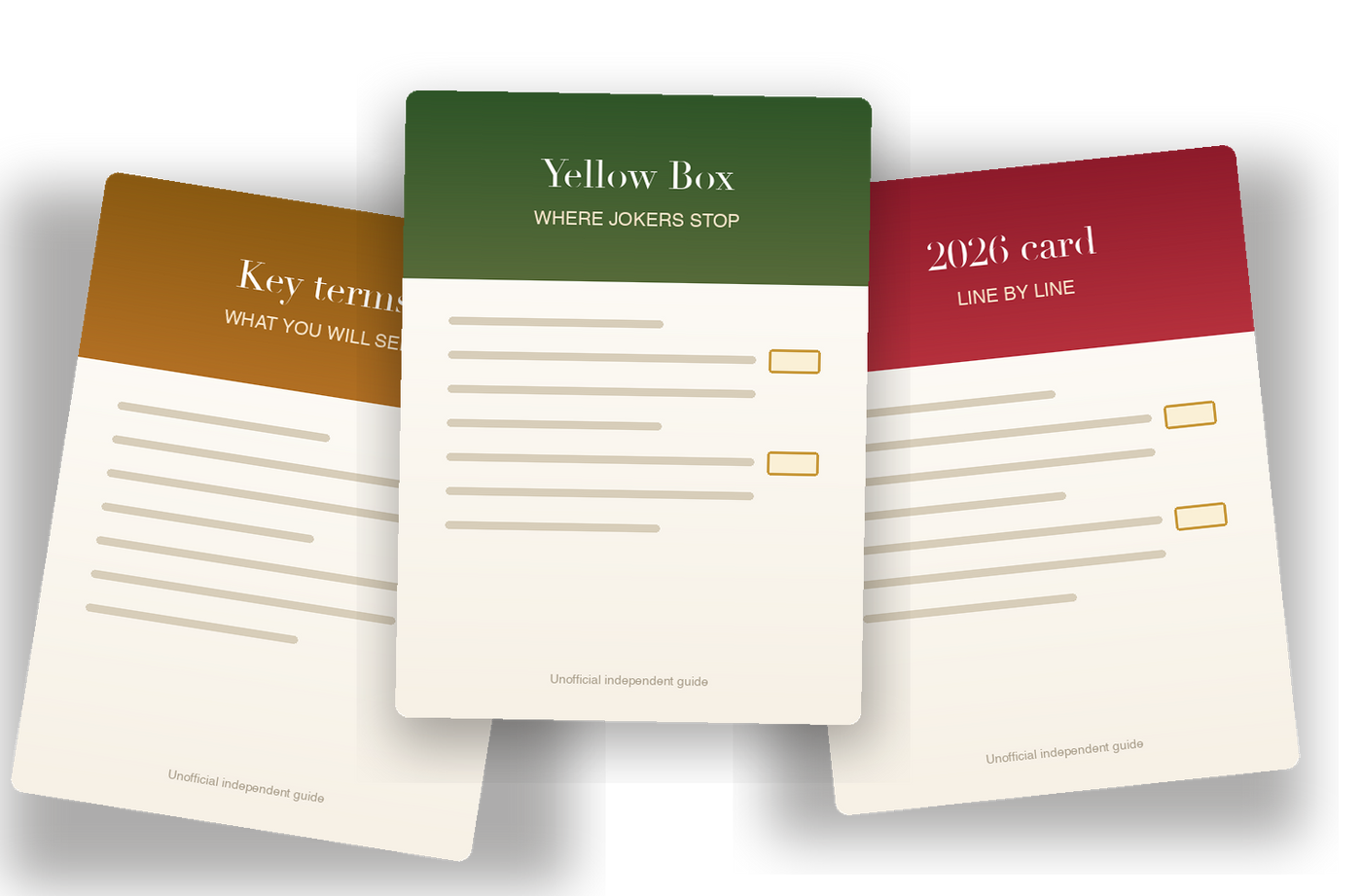 Bonus 2026 card strategic insight sheets