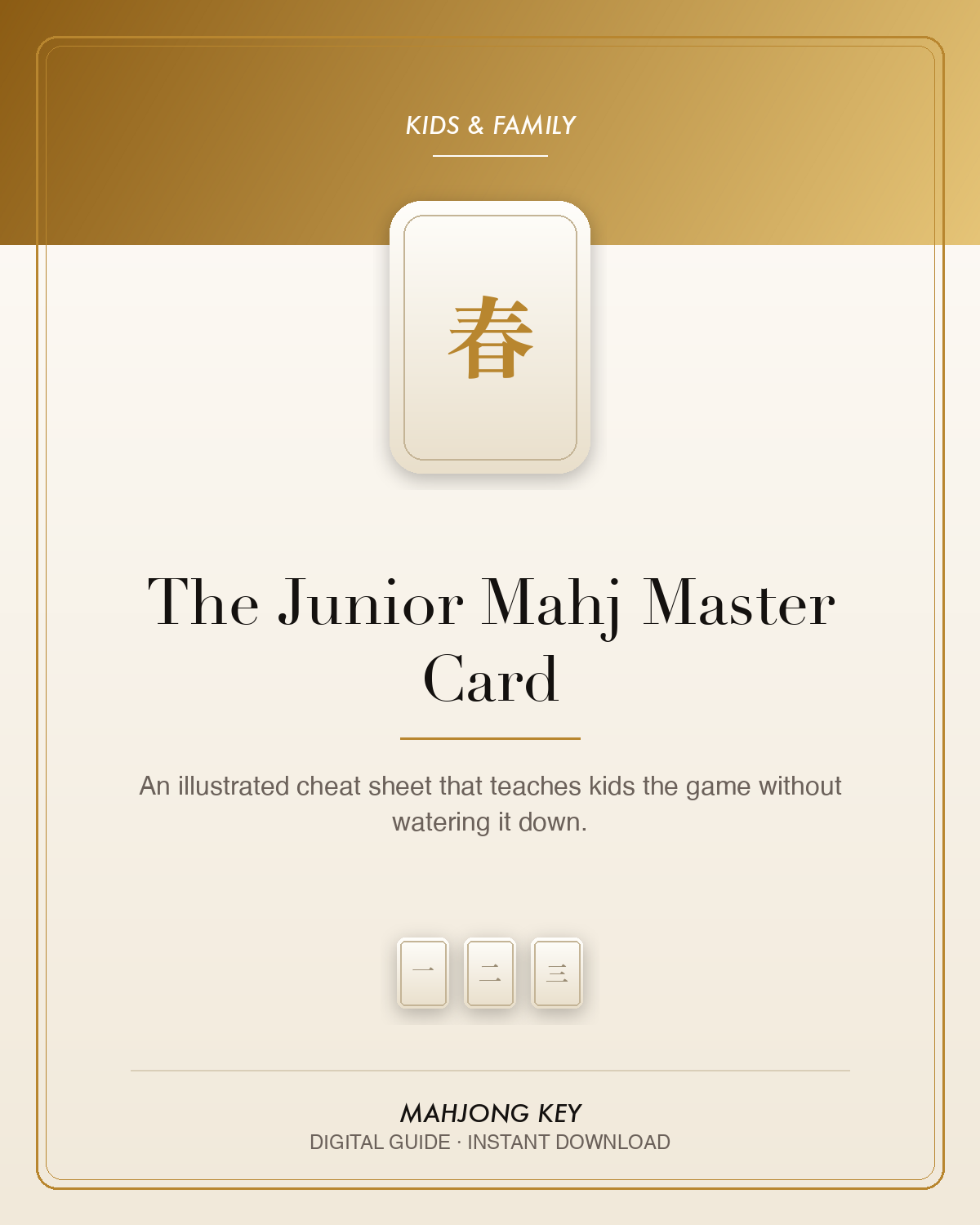 The Junior Mahj Master Card — digital guide cover