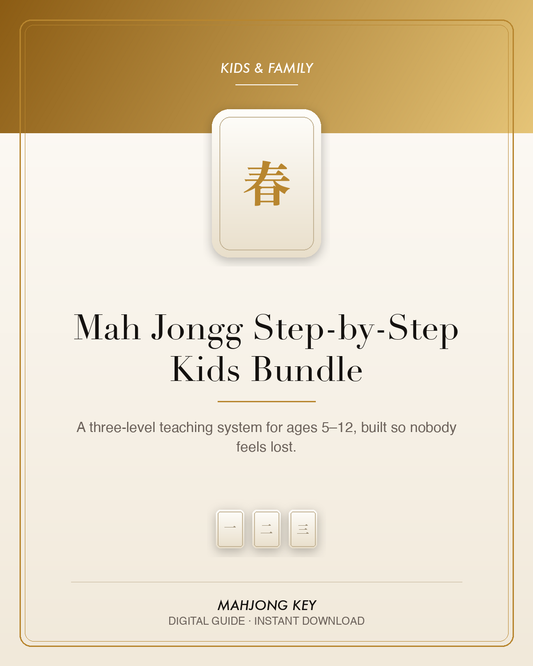 Mah Jongg Step-by-Step Kids Bundle — digital guide cover