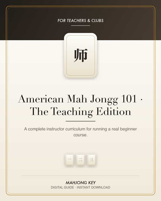 American Mah Jongg 101 — The Teaching Edition — digital guide cover
